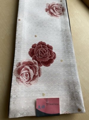 【新品】薔薇柄　小袋帯