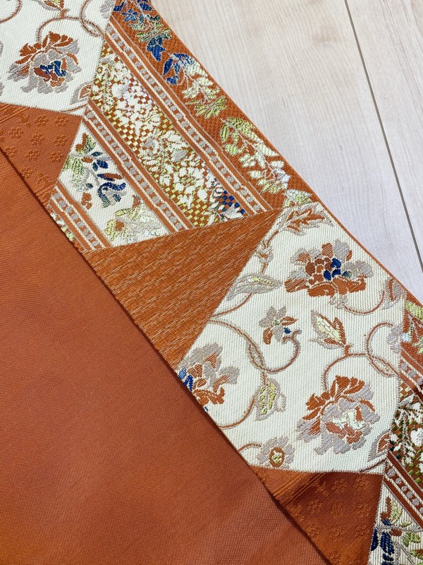 博多織切りばめに更紗柄名古屋帯 | リサイクル着物・着物 