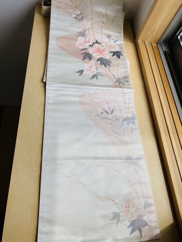 相良刺繍雲に花名古屋帯 | リサイクル着物・着物コーディネイト【布々